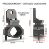 Premium 360° Adjustable UTV Whip Light & Flag Mount (1.5" - 2.25")