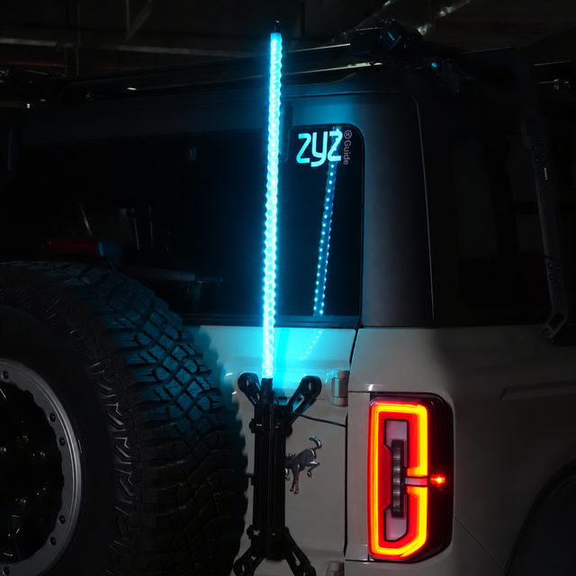 28mm Plug-In LED Whip Light with 4.5m Cable for Off-Road Vehicles
