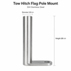 ZYZ Heavy-Duty Tow Hitch Ball Flagpole Mount